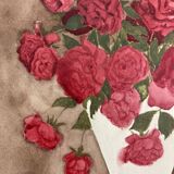 Watercolor with bouquet of roses
