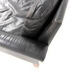 Scandinavian 3-seater leather sofa, Sweden, 1960s
