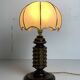 Wood Turned Mushroom Cocoon Table Lamp in the style of Charles Dudouyt