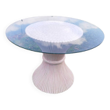 John mc guire McGuire round dining table Sheaf of wheat bamboo