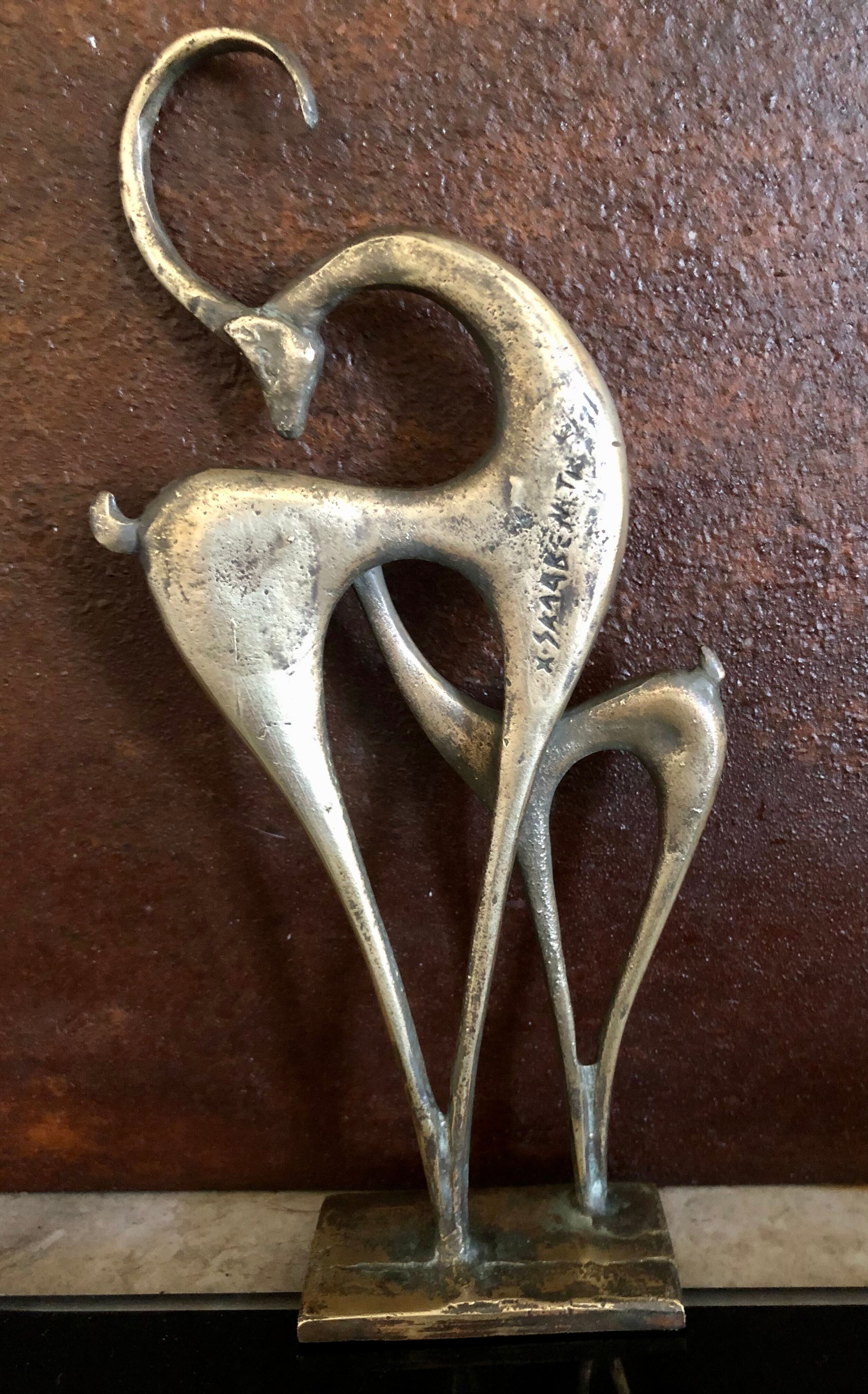 Animal bronze signed