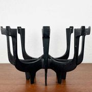Danish metal candlestick in mid-century style by Gunnar Cyren for Dansk Designs Denmark, 1960s.