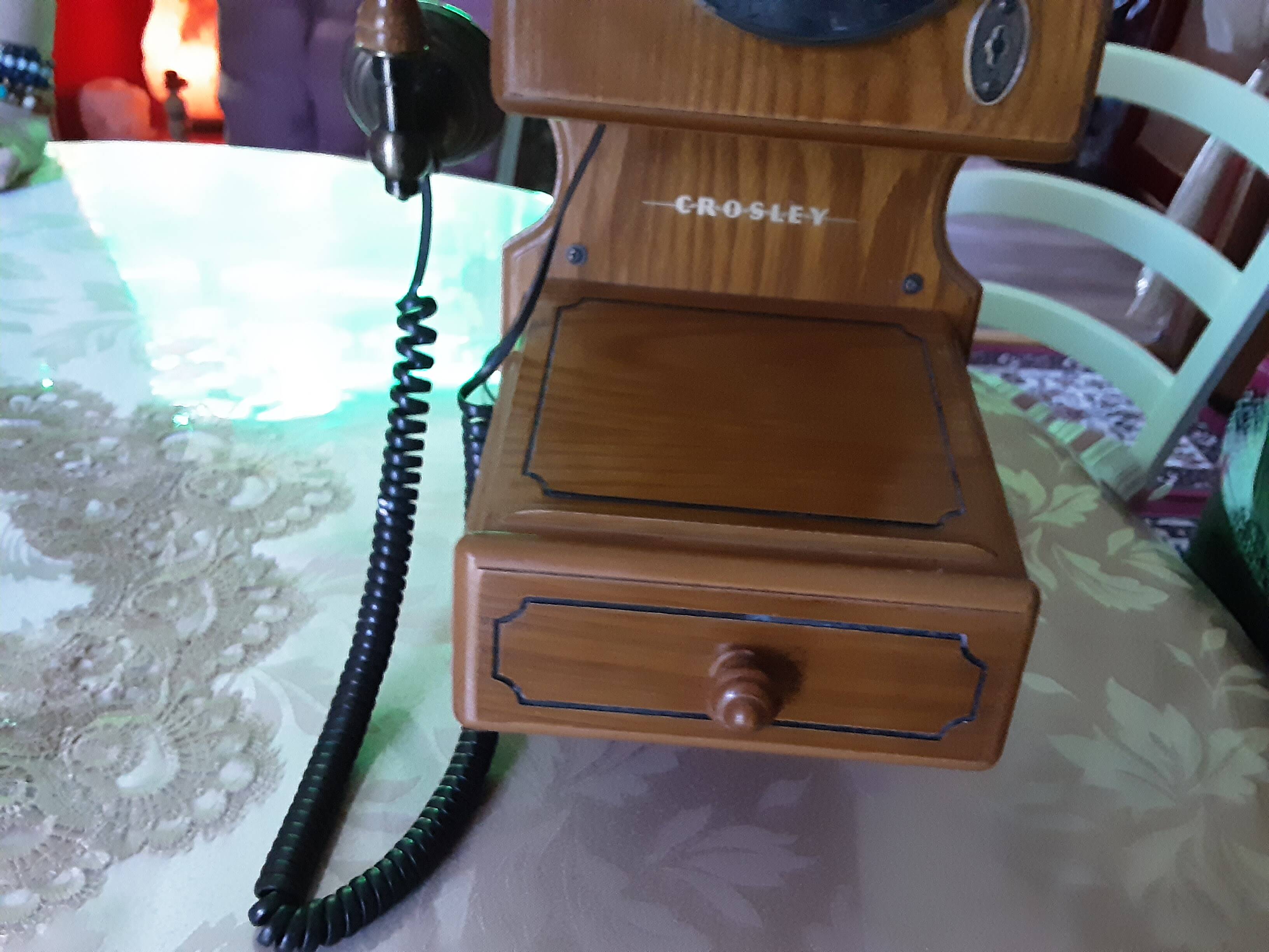 Telephone mural bois reedition fonctionne