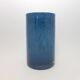 Vase double-layer glass roller vase blue 1980