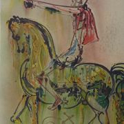 Salvador Dali: Horses, the Roman Knight - signed lithograph