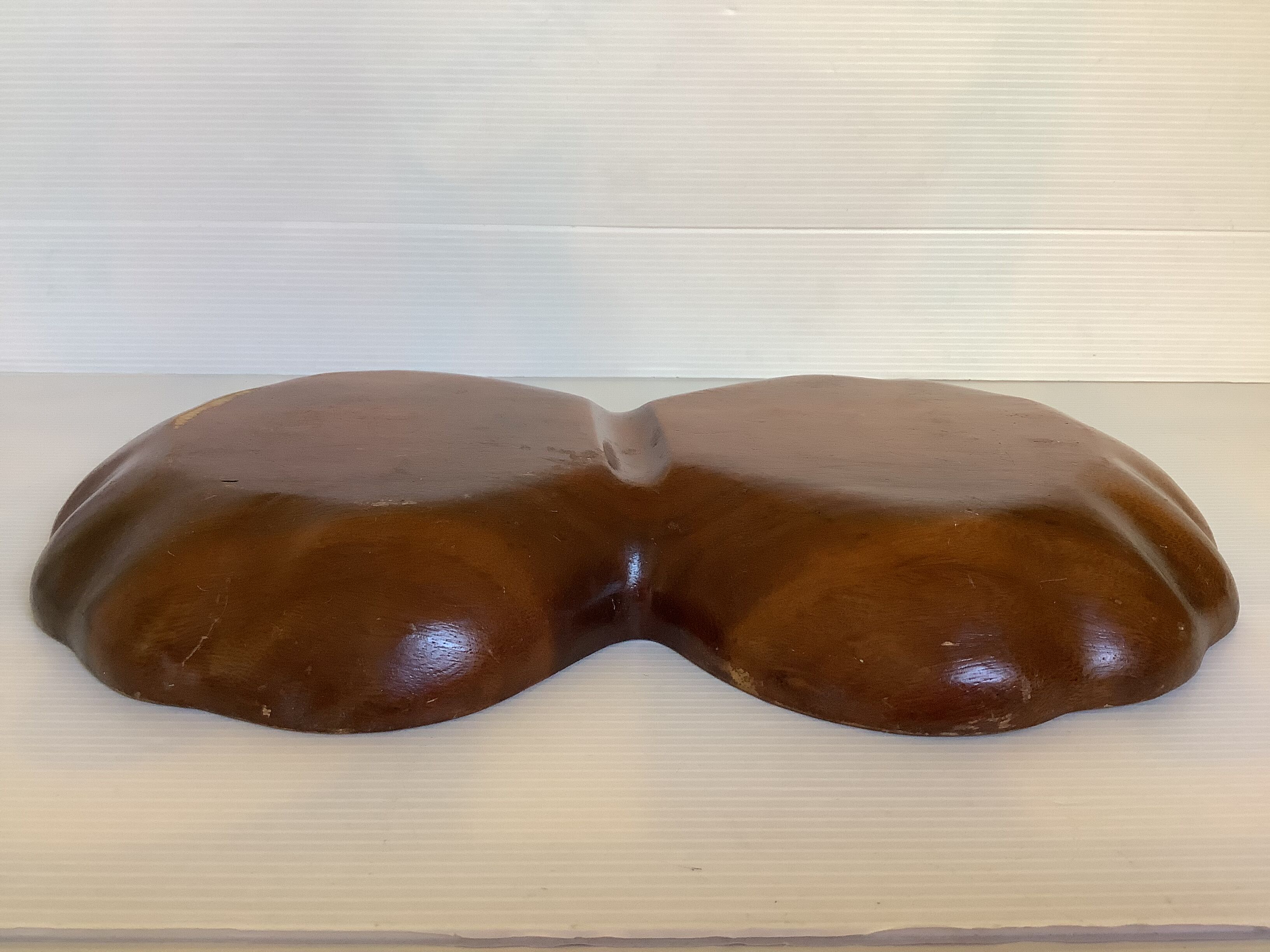 Mother-of-pearl and wooden fruit basket