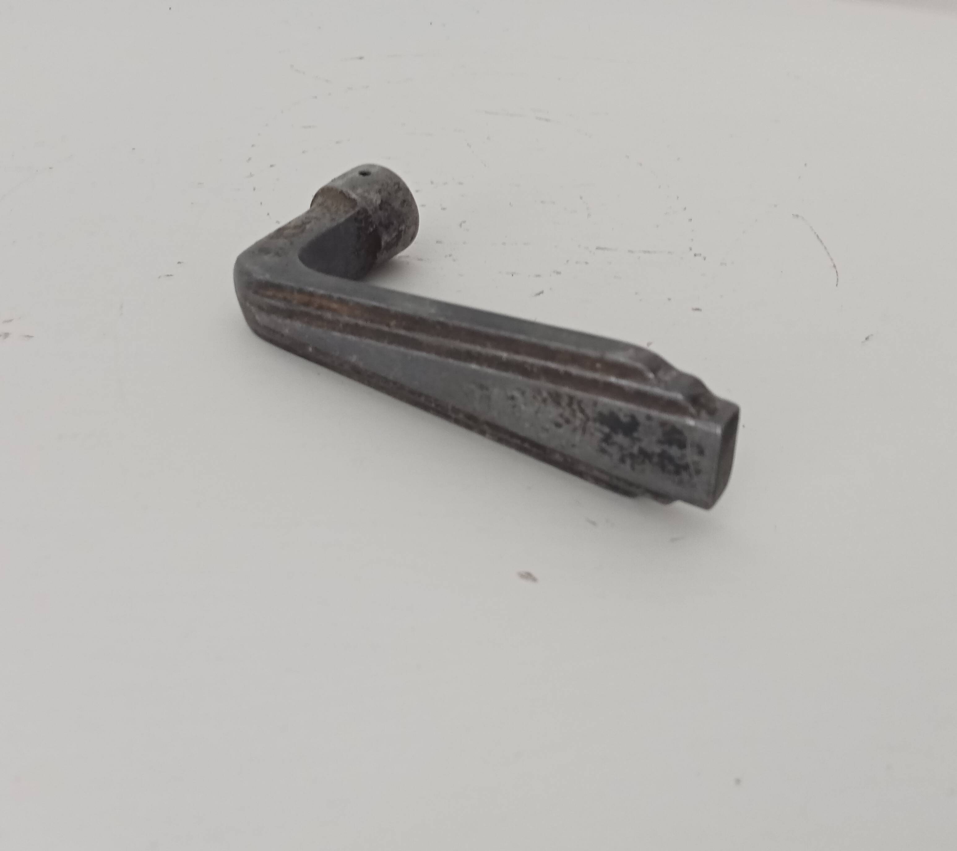 Antique Art Deco door handle in solid aluminium