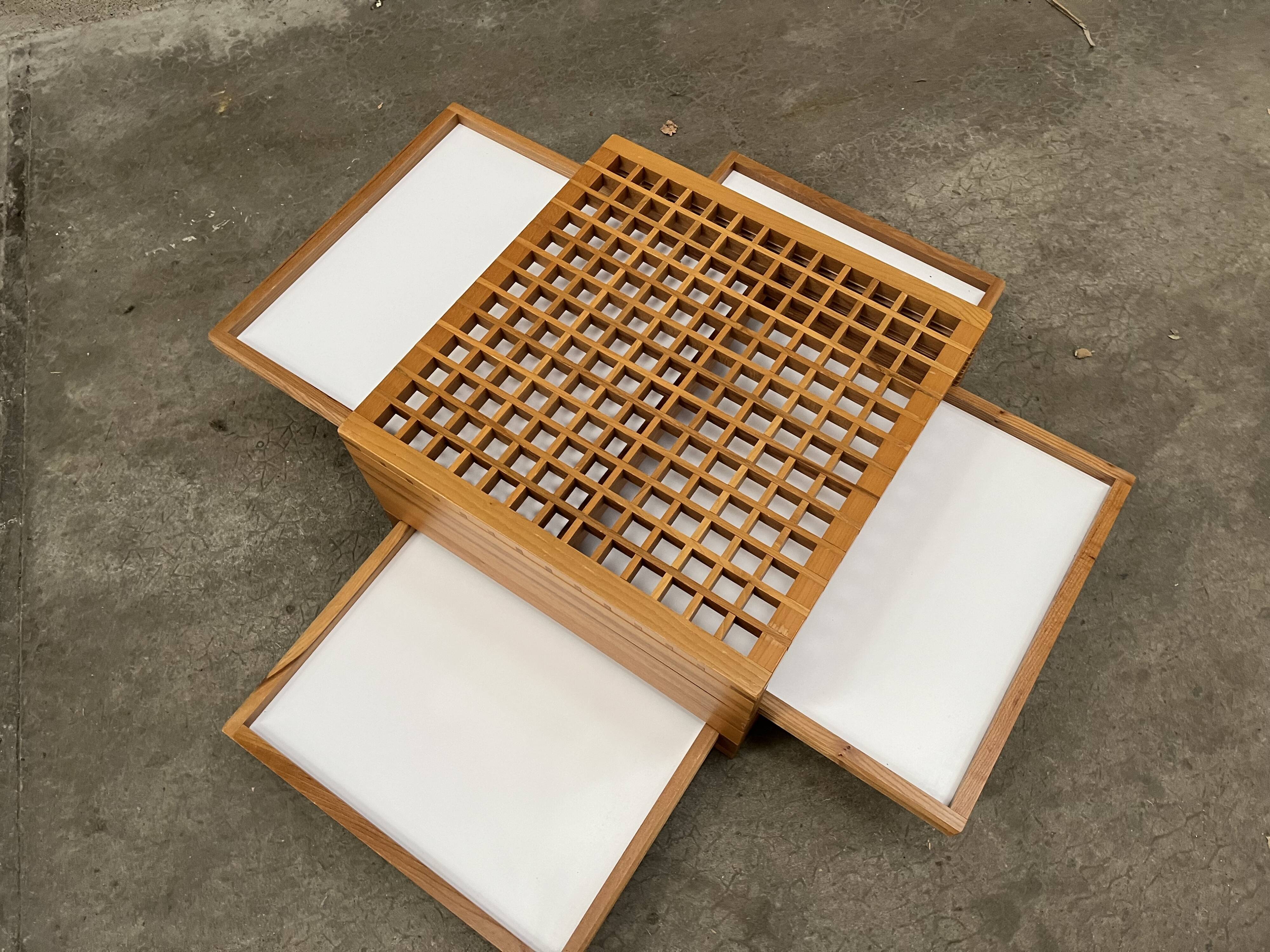 tetra design coffee table Bernard Vuarnesson