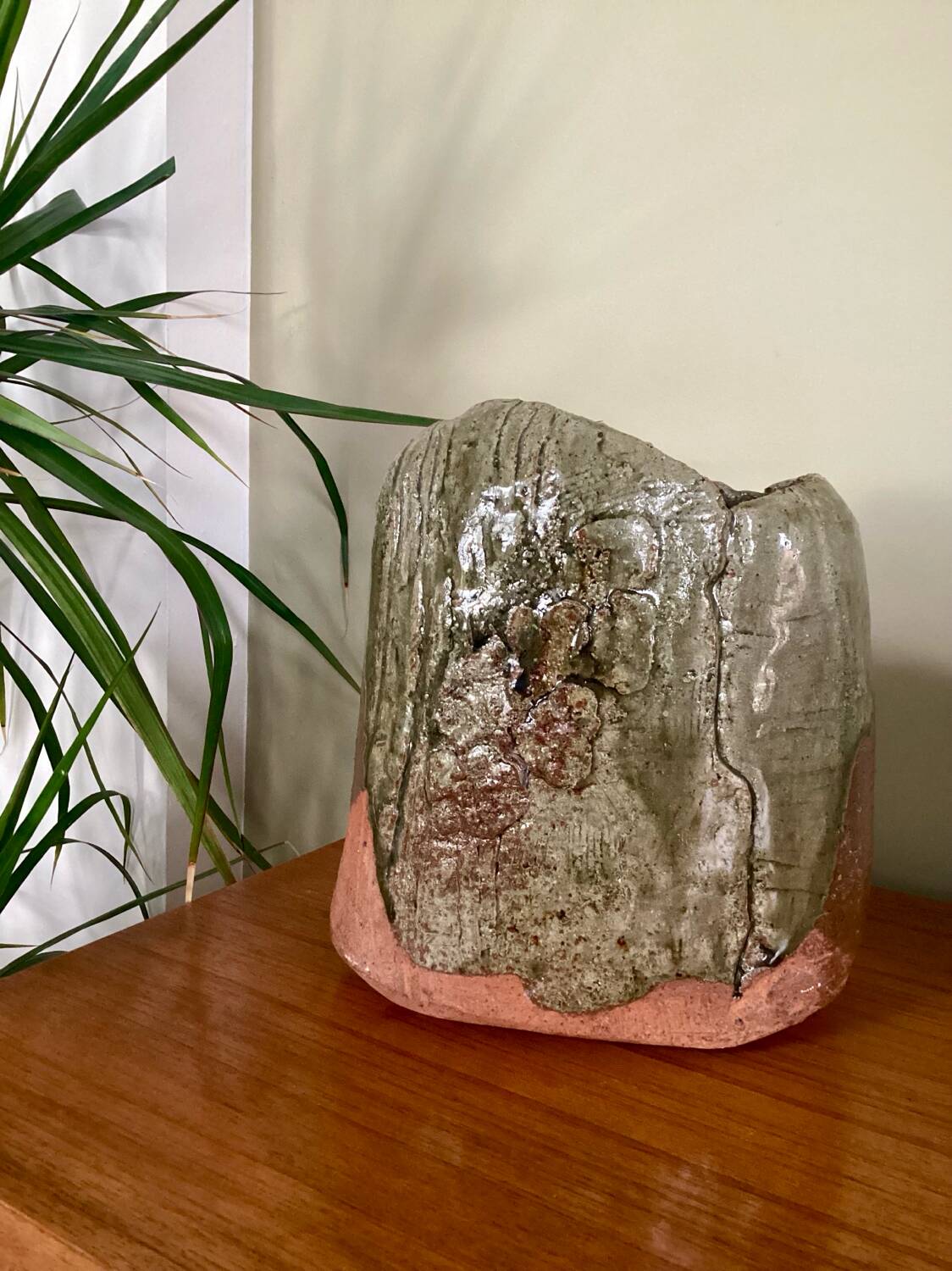 Glazed terracotta vase