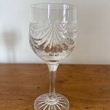 Ensemble de verres et carafe en cristal taillé main