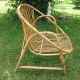 Adult 60s rattan armcchair