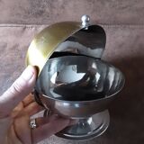 Vintage metal sugar bowl