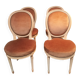 Set of 4 Louis XVI style medallion chairs