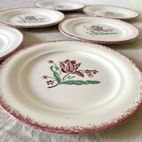 St Amand dessert plates, hand decor, Strasbourg model