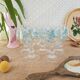 Ensemble de 8 verres à vin ballon Myosotis Veronica vintage