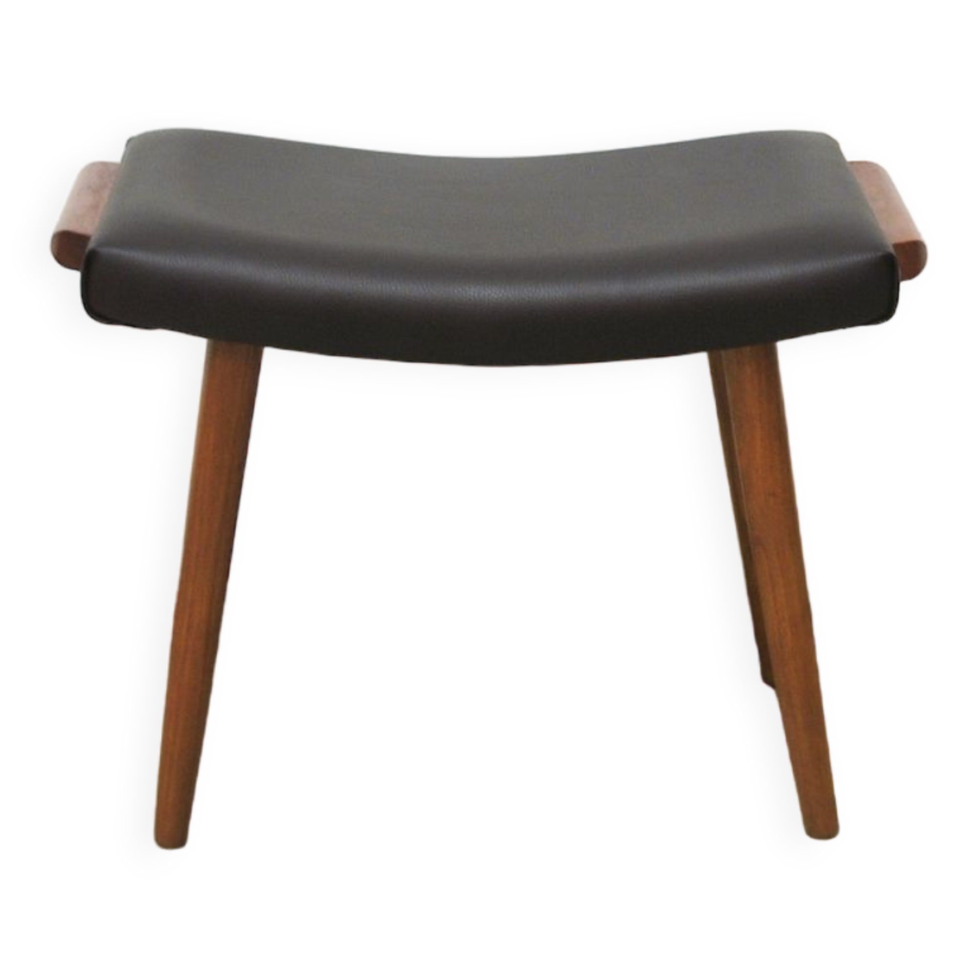 Vintage danish skai and teak stool