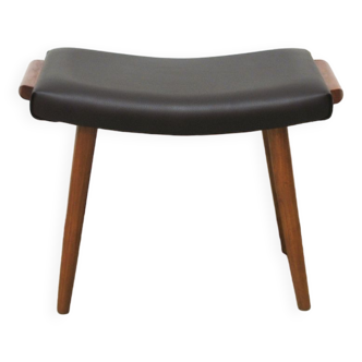 Vintage danish skai and teak stool
