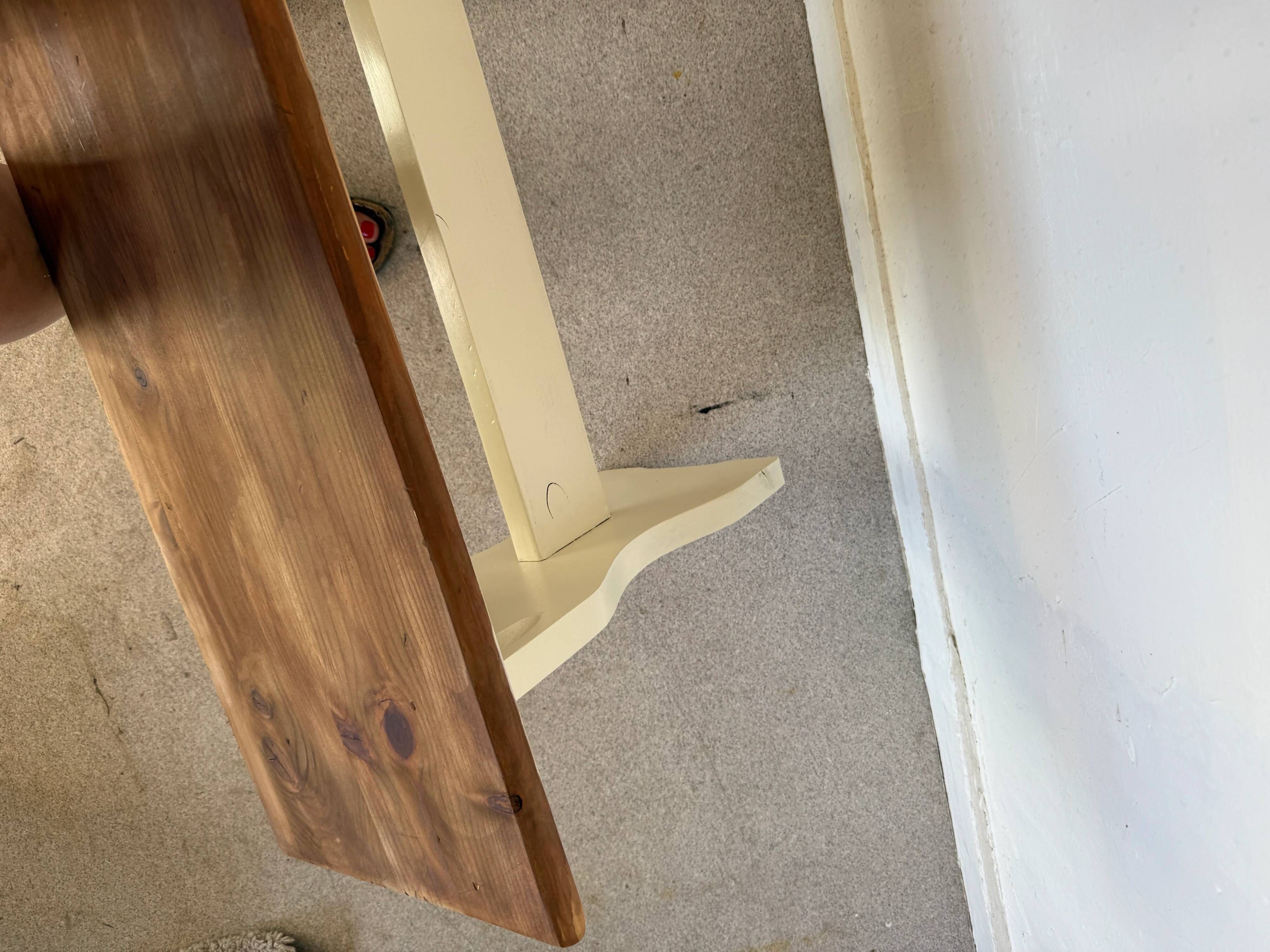 Vintage farmhouse bench made of solid wood