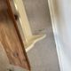 Vintage farmhouse bench made of solid wood