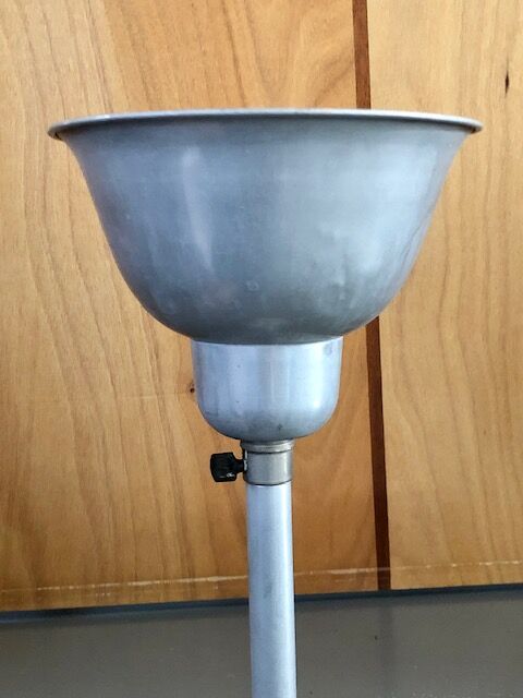 1930s aluminum floor lamp
