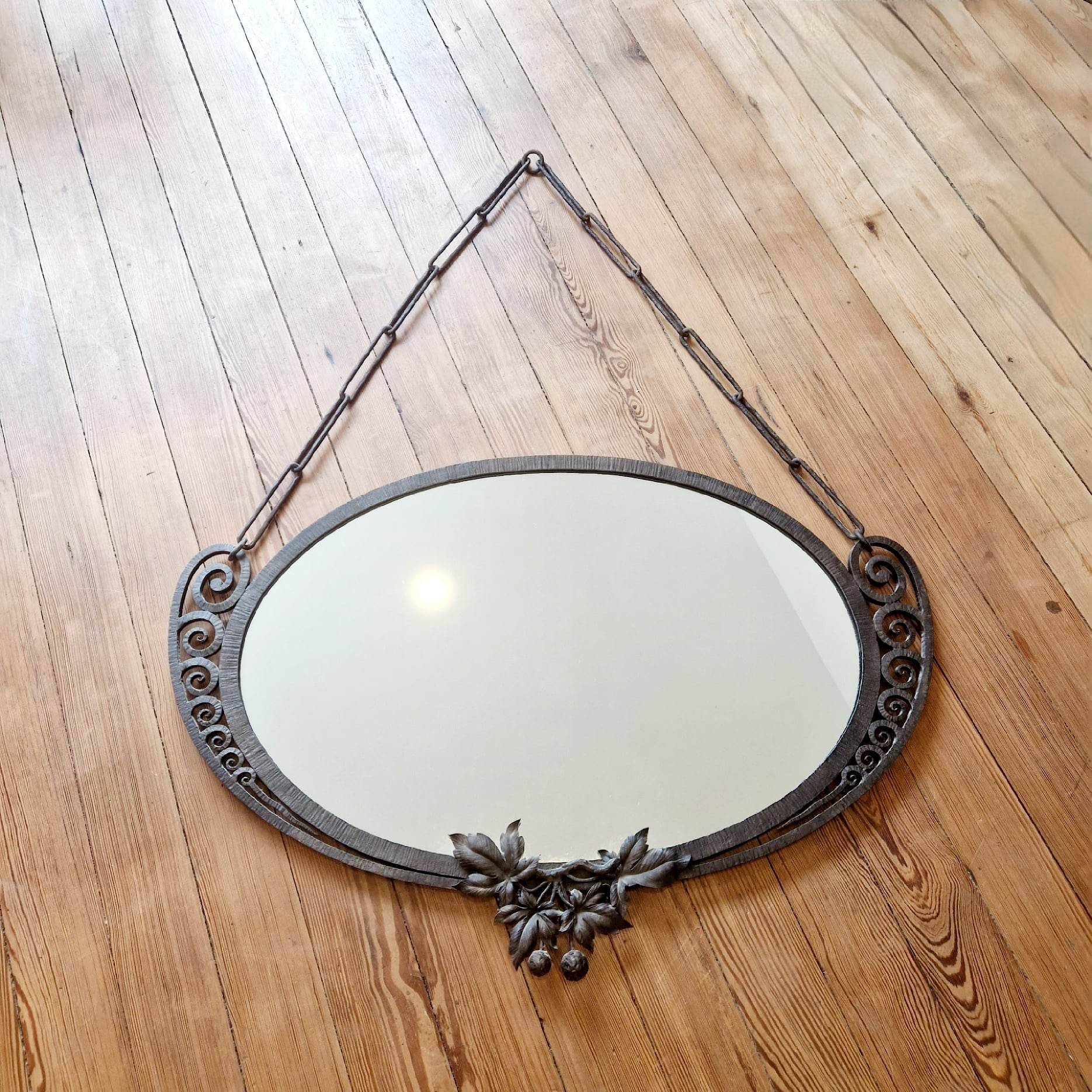 Art Deco iron mirror