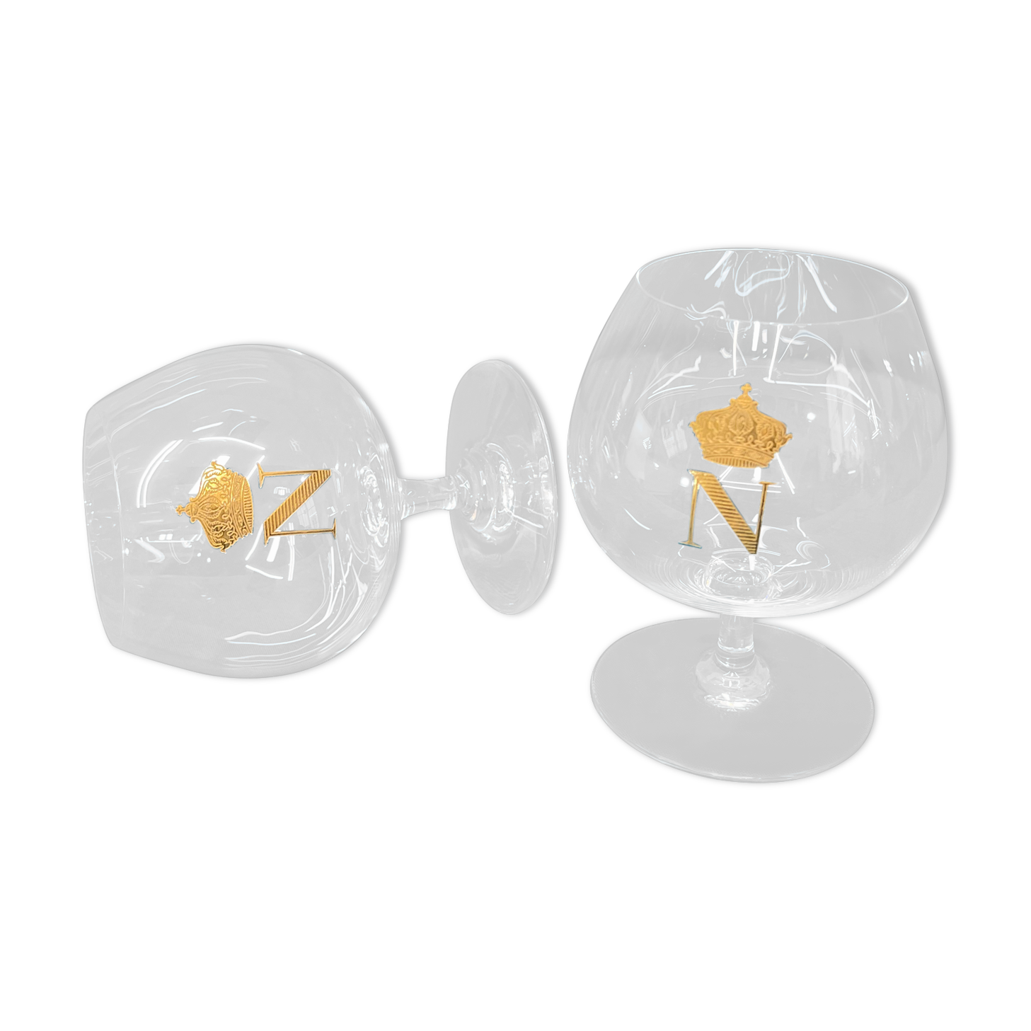 2 Napoleon baccarat glasses, original box