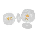 2 Napoleon baccarat glasses, original box