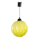 Suspension verre opalin jaune des années 60/70