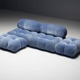 Canapé Camaleonda en Velours Bleu par Mario Bellini pour B&B Italia, Italie, 1970s