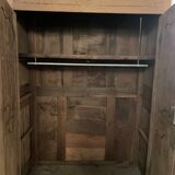 Small 19th century solid oak wardrobe