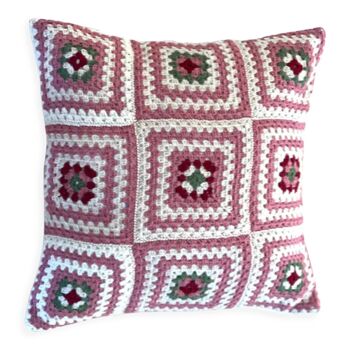 Coussin crochet vintage