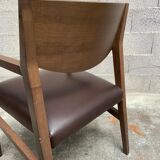 Pair of vintage Scandinavian style armchairs Natuzzi, Italy 1990s