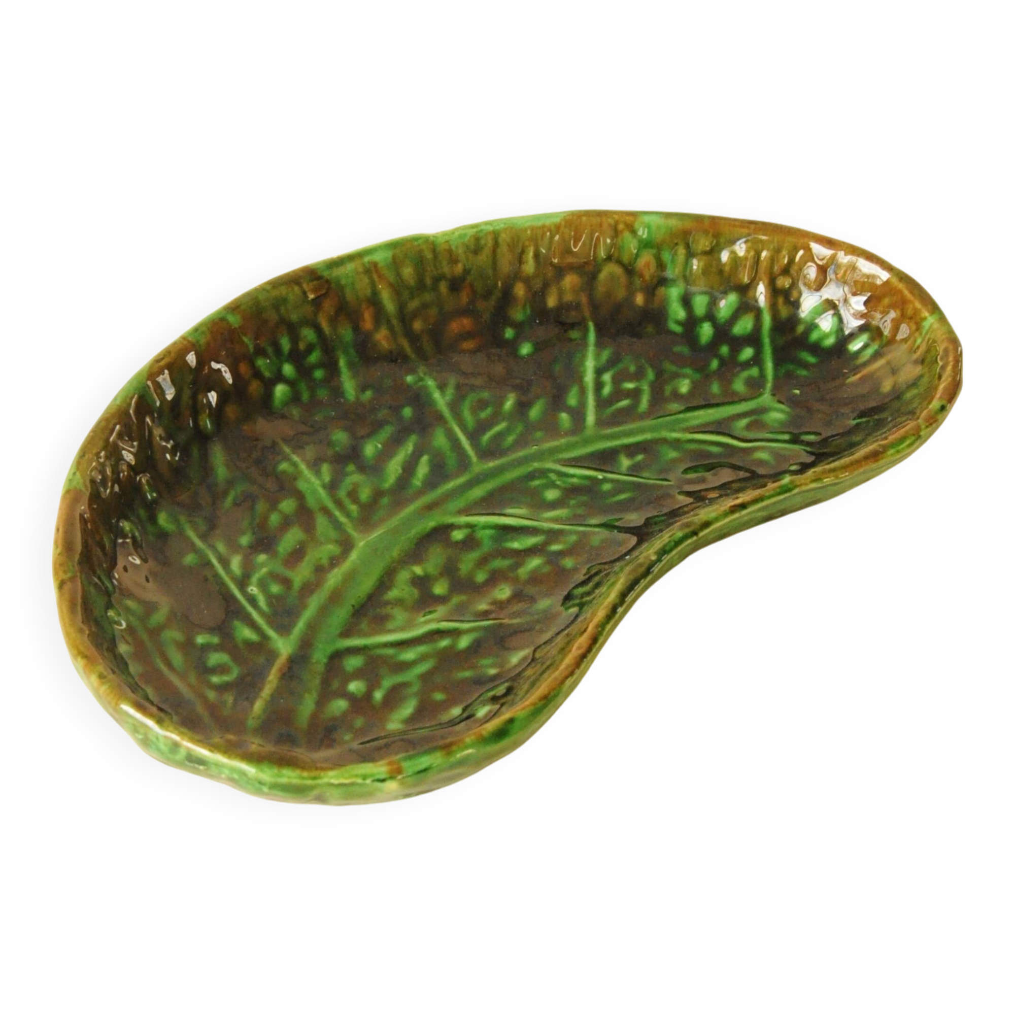 Ravier in Barbotine – Cabbage Leaf Ceramic Dish – Serving Plate