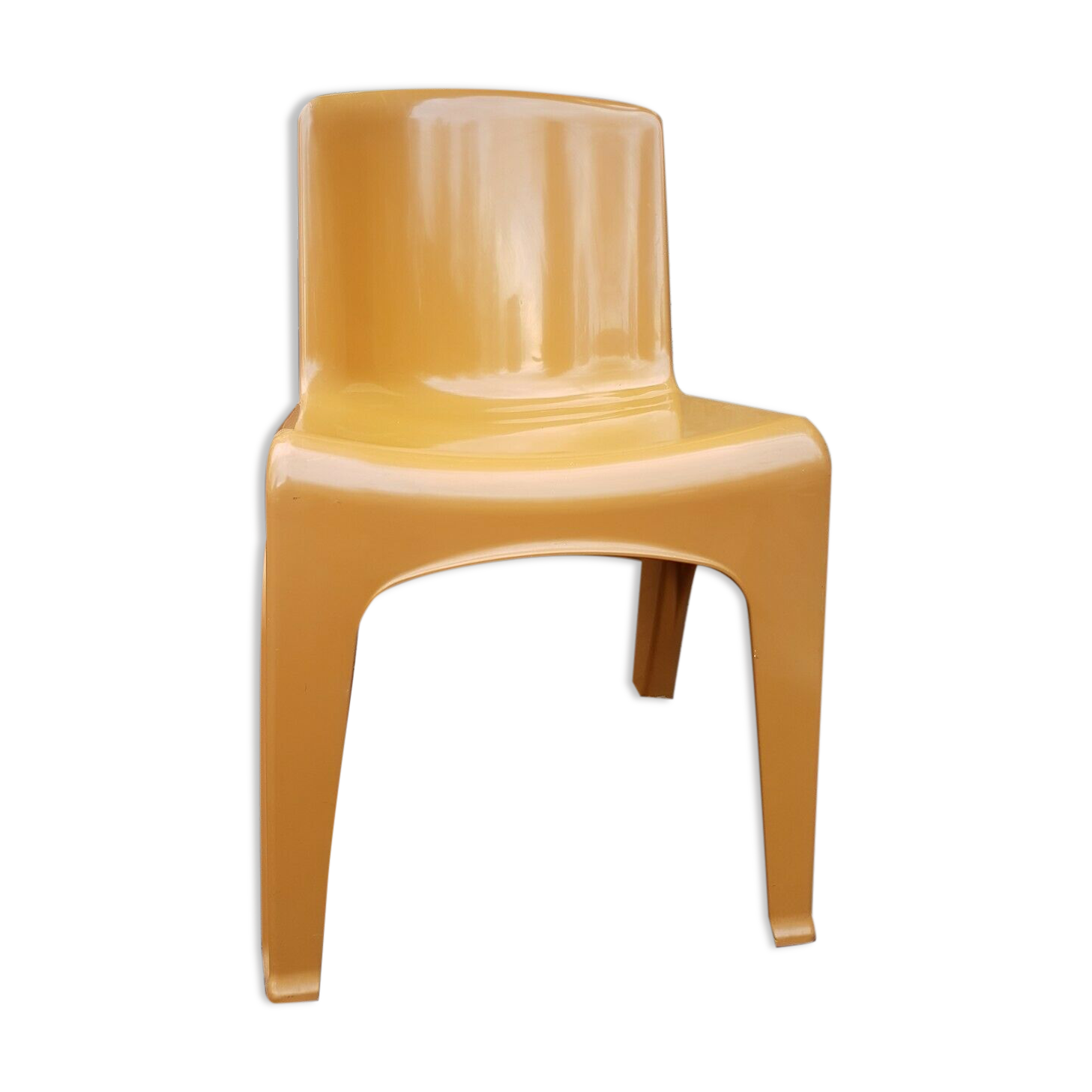 Vintage designer chair in molded plastic