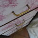 Chest of drawers in black and toile de Jouy