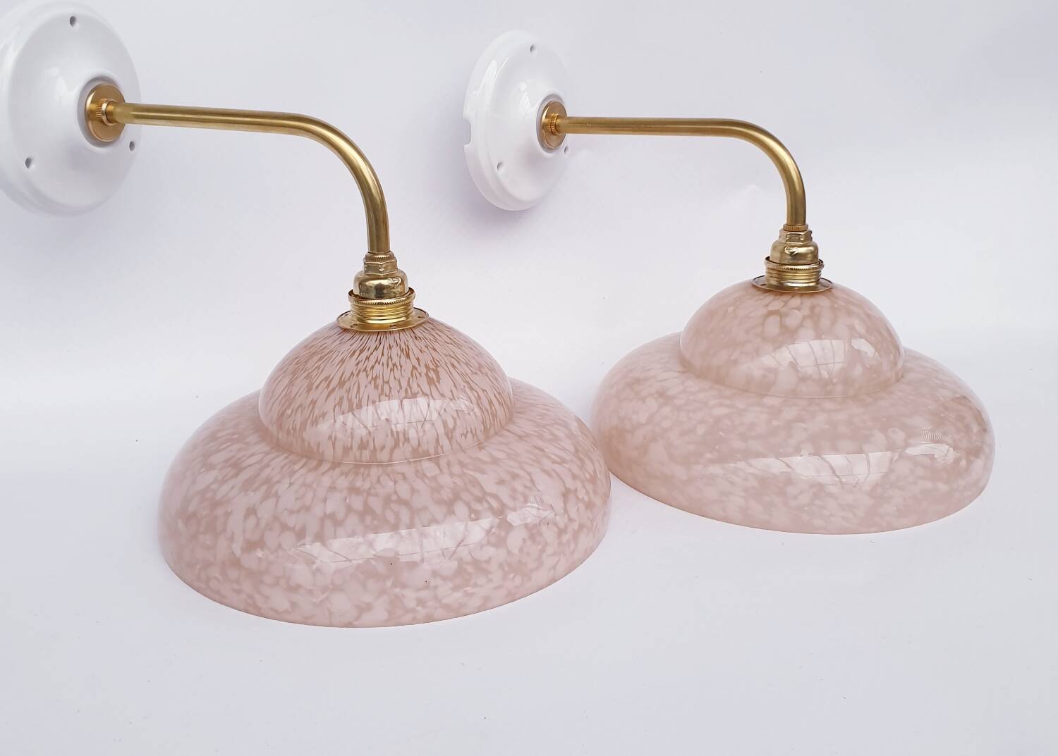 Swan neck and Clichy glass wall lights