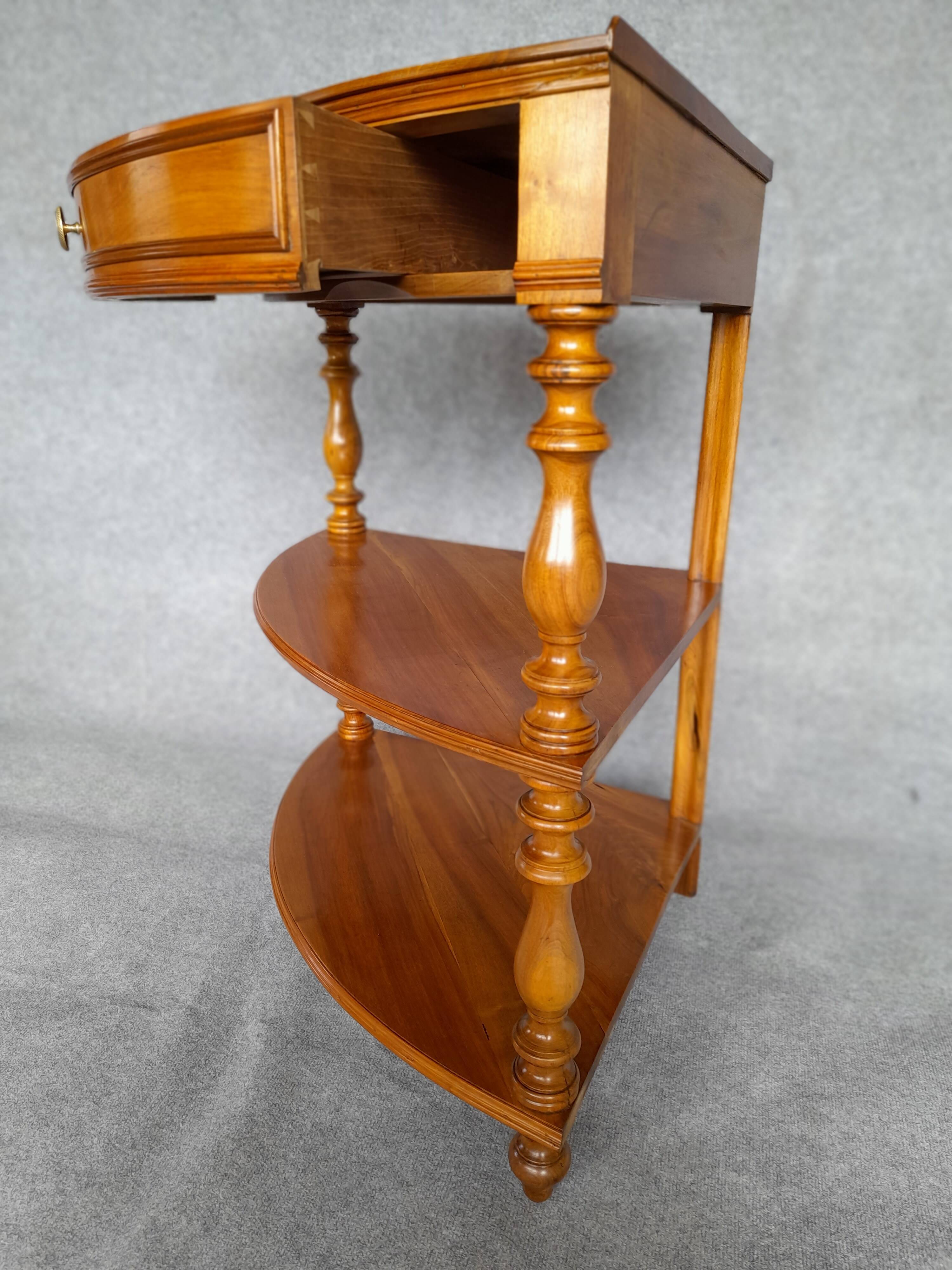 Mid-19th century walnut corner cabinet