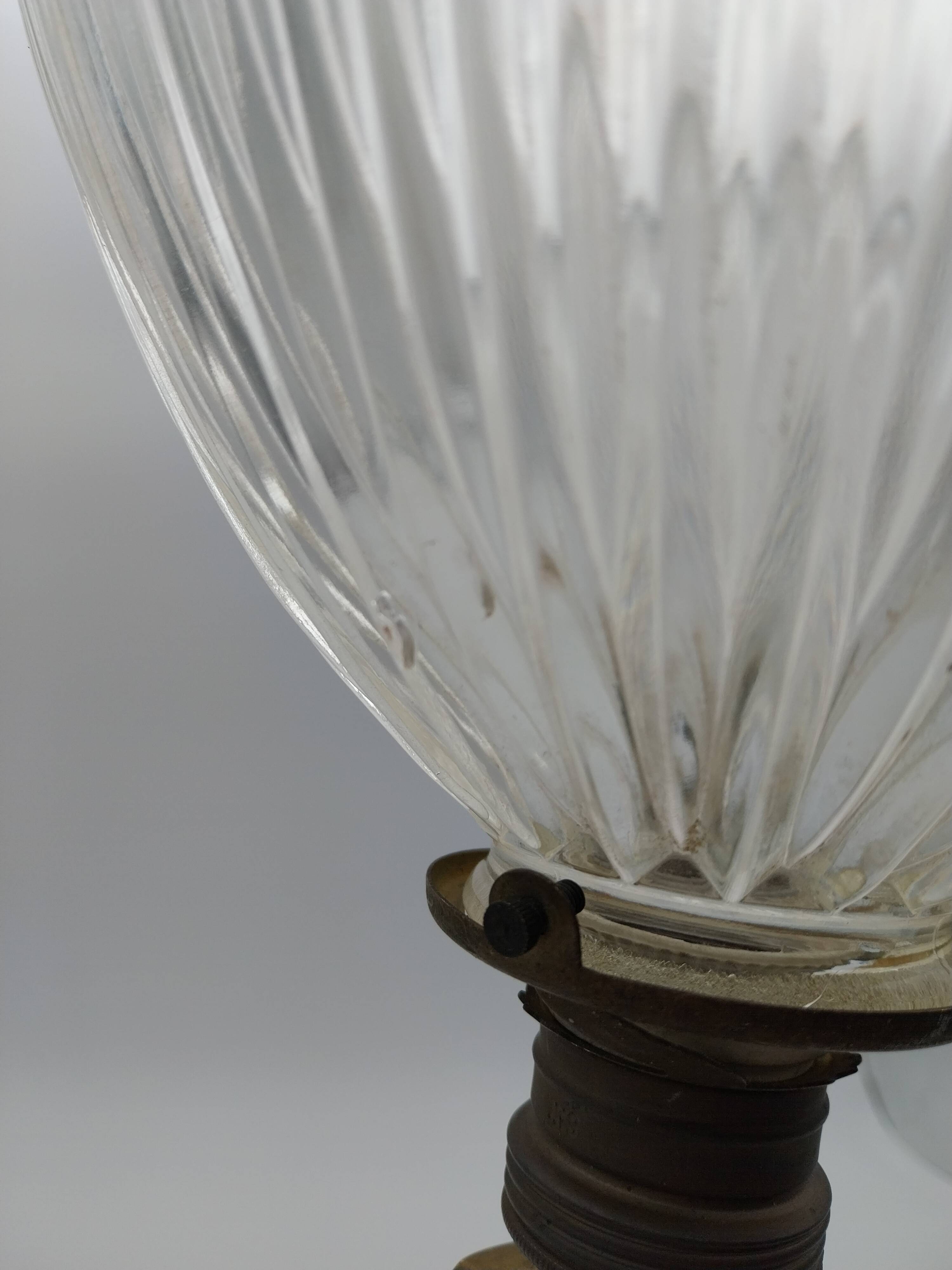 Old passageway wall lamp Marine lamp with holophane tulip pendulum