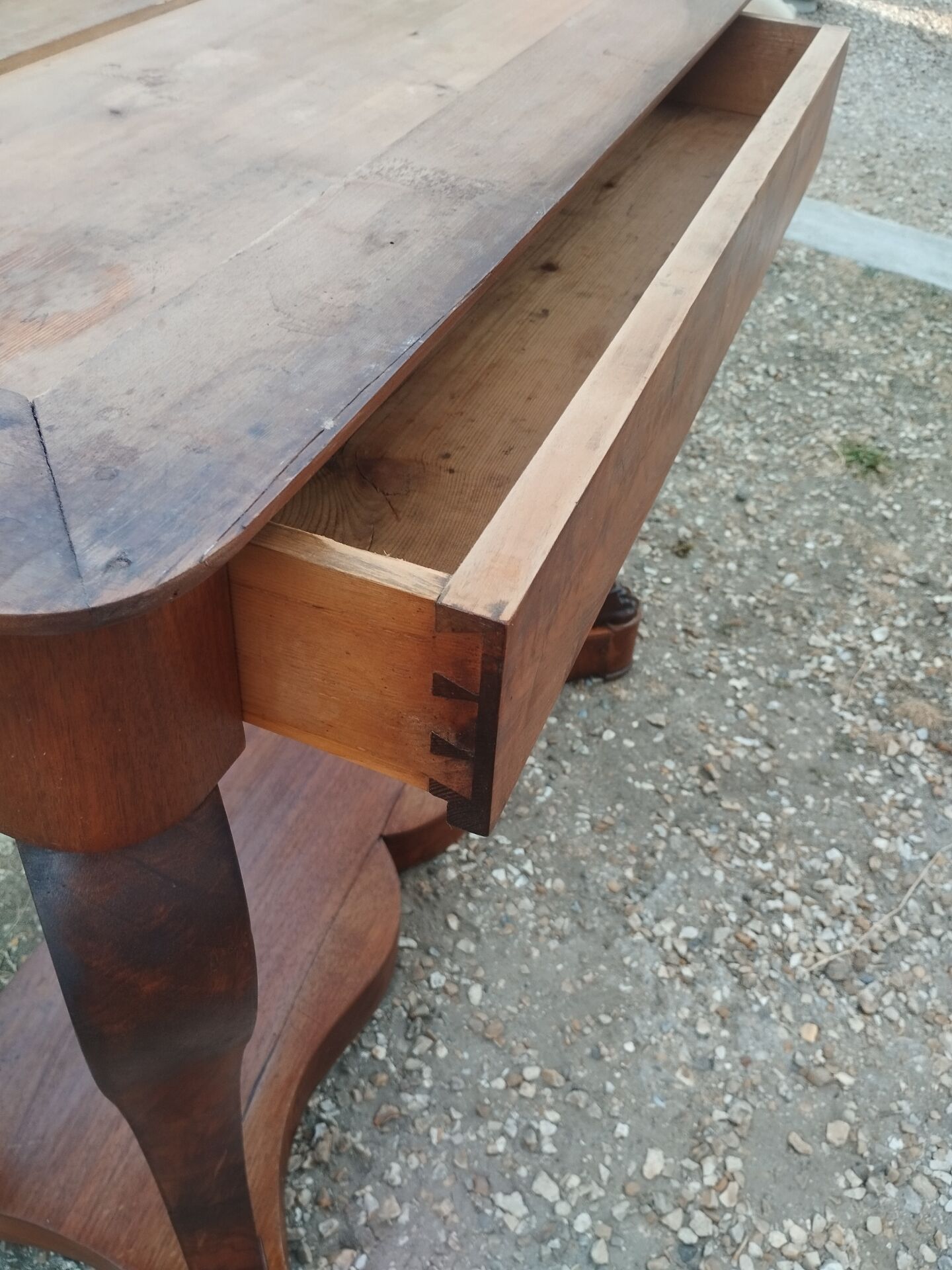 Console from the old Louis Philippe era with a marble top.
