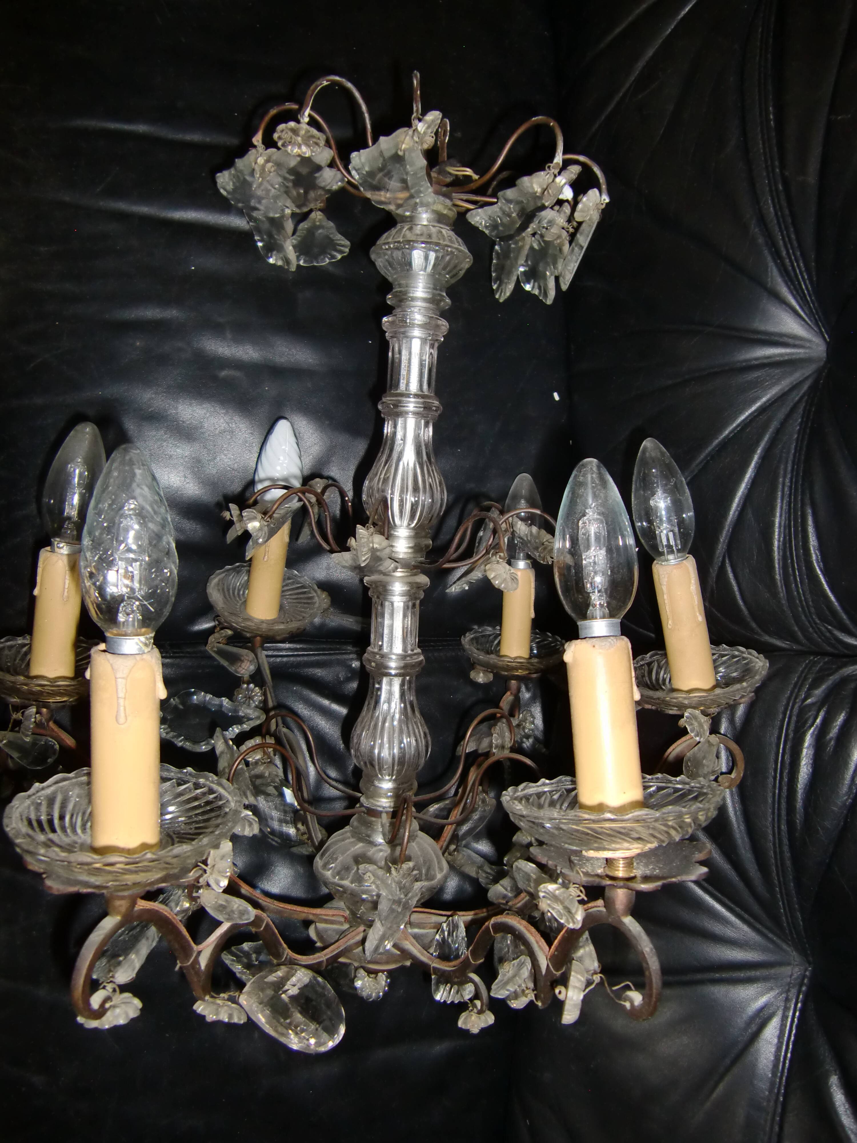 Lustre en cristal blanc