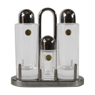 Service huile/sel/poivre, Ettore Sottsass pour Alessi, Vintage 1978