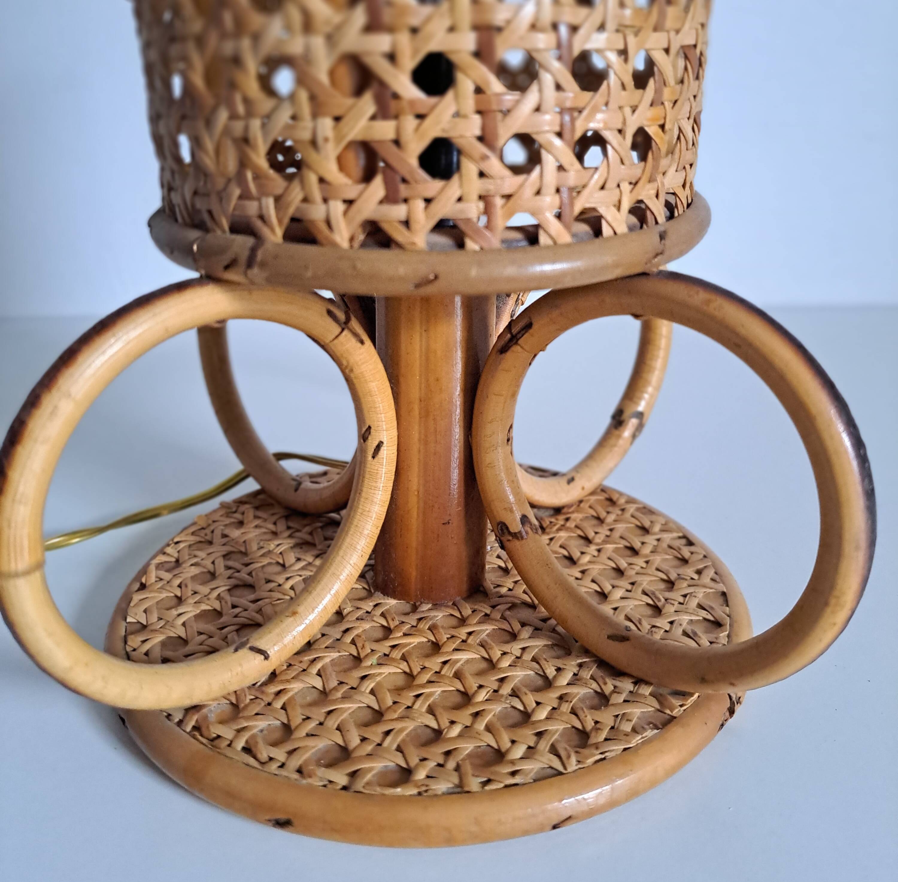 Bamboo bedside lamp and canning