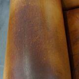 Sheep leather spacious 2-seater Art Deco design sofa from Bart van Bekhoven