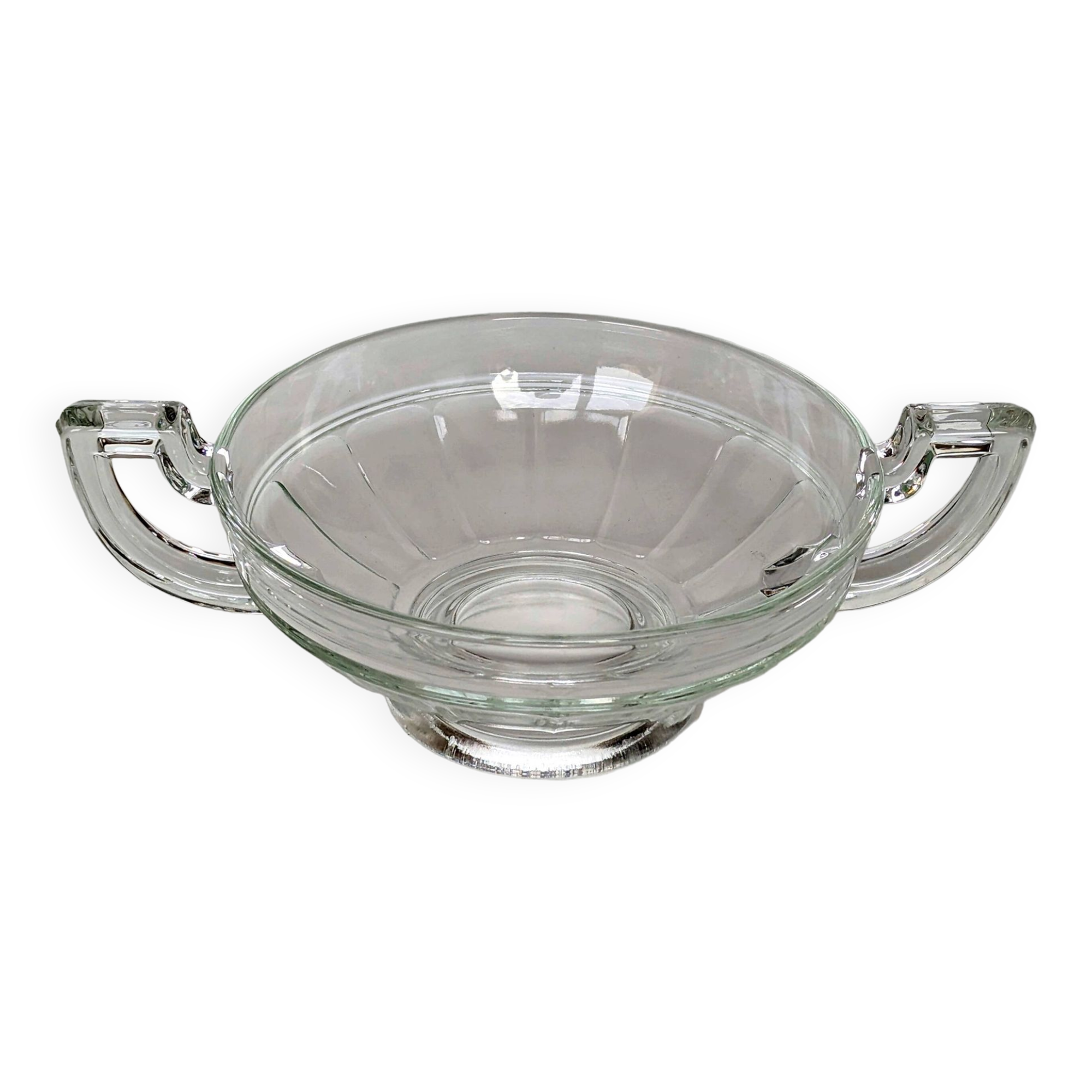 Glass fruit bowl, Val Saint Lambert style