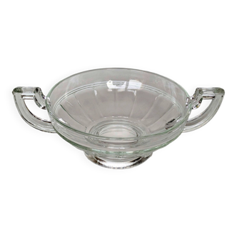 Glass fruit bowl, Val Saint Lambert style