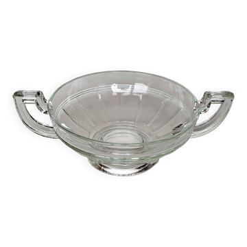 Glass fruit bowl, Val Saint Lambert style