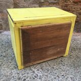 Yellow wooden chest