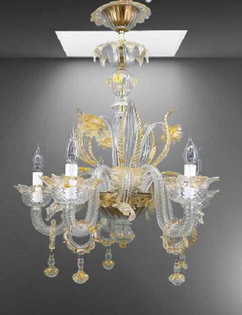 Venetian lustre in Murano glass and gold leaf