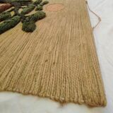 Handmade tapestry in wool and jute 100cm high / 75cm wide