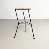 Rattan and Iron Bar Stool by Dennis Lennon, England, c.1950